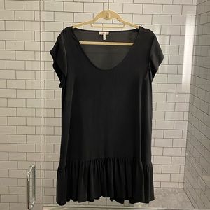 Joie silk drop waist ruffle dress